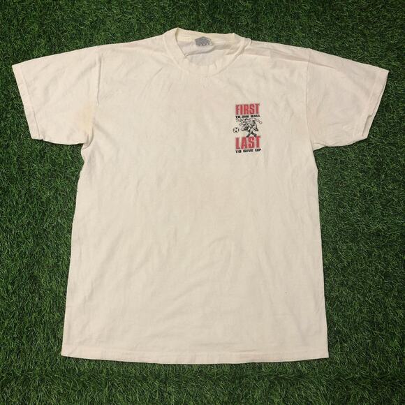 Port & Company Other - White ‘First To The Ball Last To Give Up’ Soccer Graphic Tee